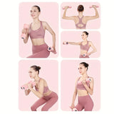 NNETM Adjustable Weighted Dumbbells Set (2-5kg/4.41-11.02lbs) - Pink
