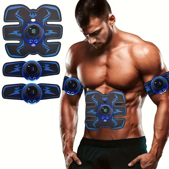 NNETM Rechargeable Remote Control Abdominal Muscle Toner, Muscle Trainer, Body Muscle Stimulator EMS Massager- Tone Your Abs, Hips, And Buttocks At Home