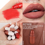 NNETM 18pcs High-Pigment Matte Lipstick Set - Mini Capsule Collection for Long-Lasting Beauty