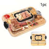 NNETM Bamboo Cheese Tray with Acrylic Lid