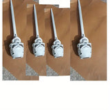 NNETM Spooky Solar Torch Set: 4-Pack Skull Lights with Flickering Flame