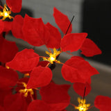 NNETM Blooming Brilliance: Poinsettia Flower Tree with Festive Lights