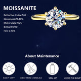 Sterling Silver Moissanite Ring – 1, 2 & 3 Carat Six-Prong Engagement & Couple Ring