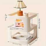 NNETM Tiered Shelf Bedside Table - White