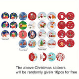 10-Pack Mixed Random Christmas Tree Gift Bags with Stickers