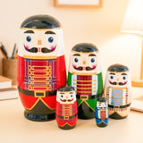 Wooden Russian Nesting Dolls Set Stackable Figurine Decor