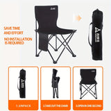 NNETM Portable Folding Steel Camping Chair with Backrest