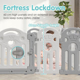NNETM Kids Playpen 18-Panel Baby Safety Gate Fence