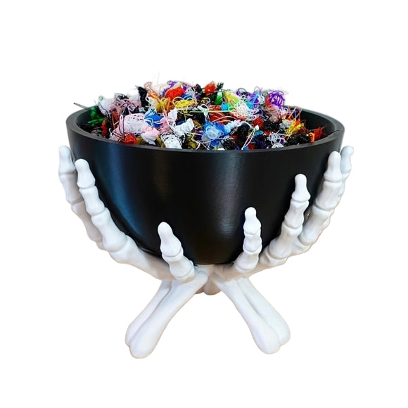 NNETM Skull Hand Bowl Holder Halloween Candy Dish