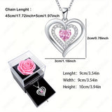 October Birthstone Heart Pendant Necklace Gift Set