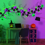 NNETM Halloween Willow Vine Garland with 54 LED Lights