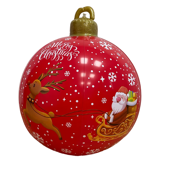 NNEOBA 60cm Outdoor Christmas Inflatable Decorated Ball - Giant PVC Xmas Tree Decoration
