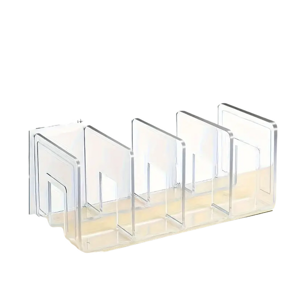 NNETM Clear Closet Storage Dividers Rack - Set of 4, Detachable Cupboard Shelf Organizers