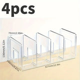 NNETM Clear Closet Storage Dividers Rack - Set of 4, Detachable Cupboard Shelf Organizers