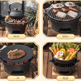NNETM Cast Iron Charcoal Stove Rack for Outdoor Use