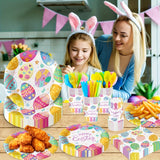 NNETM 140pcs Easter Party Supplies Set for 20 Guests