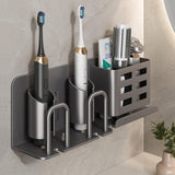 NNETM Wall Mount Aluminum Toothbrush Razor Holder