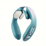 NNETM USB Rechargeable Neck & Head Massager - Luxury 4-Head Heating Massager(Blue)