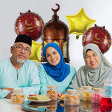 NNETM Ramadan & Eid Aluminum Foil Balloons Set - 5 Pack
