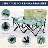 NNETM Double Camping Chair 2 Person Outdoor Folding Seat