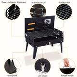 NNETM Portable Iron BBQ Grill with Tools