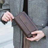 NNETM Men's Double-Zip Clutch Wallet