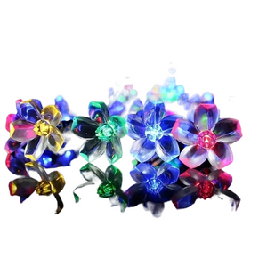 NNETM Decorative Solar Flower Lights - Illuminate Your Outdoor Space with 30 Fairy Cherry Flowers