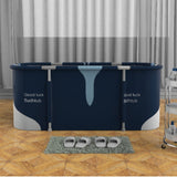 NNETM Portable Foldable Sauna Bathtub(Blue)