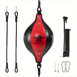 NNETM Double End Bag for MMA Training - Speed, Agility, and Reaction Punching Ball(Red)
