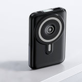 NNETM 3-in-1 Magnetic Wireless Power Bank – 20000mAh Portable Charger with Stand & Digital Display (Black)