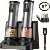 NNETM Rechargeable Electric Salt & Pepper Grinder Set (2-Pack)