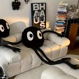 32-Inch Tall Black Coal Ball Plush Doll Cushion