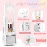 NNETM 3-in-1 Rotating Dressing Mirror Jewelry Cabinet – Full Length Mirror Organizer