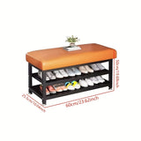 NNETM Shoe Changing Stool with Storage Rack