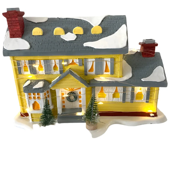 NNEOBA Brightly Lit Christmas Village House with Santa Claus Car