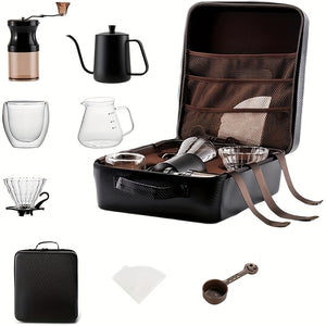NNETM Gourmet Travel Stainless Steel Coffee Set Grinder (9pcs)