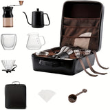 NNETM Gourmet Travel Stainless Steel Coffee Set Grinder (9pcs)