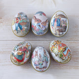 NNETM 6pcs Easter Egg & Bunny Iron Candy Boxes