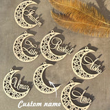 NNETM Wooden Crescent Moon Ramadan Decoration