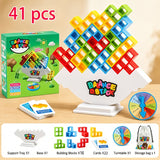 73pcs Balance Tower Stacking Colorful Plastic Tabletop Game