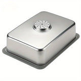 NNETM Rectangular Stainless Steel Camping Sink with Wooden Lid