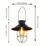 NNETM Black Vintage Solar-Powered Art Courtyard Chandelier - Outdoor Garden Decor