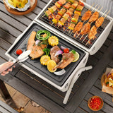 NNETM Double-Sided Charcoal Grill with Lid