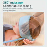 NNETM 360° Relaxing Electric Scalp Massager with Heat & Knead(Blue)