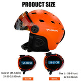 NNETM Ski Helmet with Goggles and PC+EPS Snow Gear