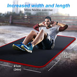 NNETM Non-Slip Black NBR Yoga Mat