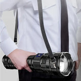 NNETM Telescopic Zoom C-Type Rechargeable Flashlight with Intelligent Power Display
