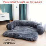 NNETM Pet Plush Sofa Bed with Neck Cushion