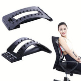 NNETM Back Magic Stretcher & Lower Lumbar Support - Spine Massager(Black)