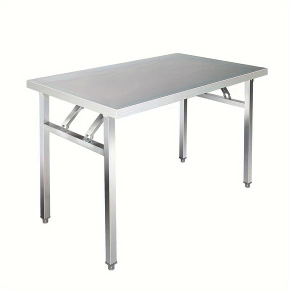 NNETM Folding Outdoor Stainless Steel Dining Table